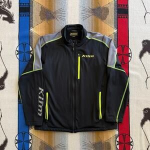 Klim Inferno Jacket Mens XL Black Full Zip Performance Mock Neck Fleece Lined